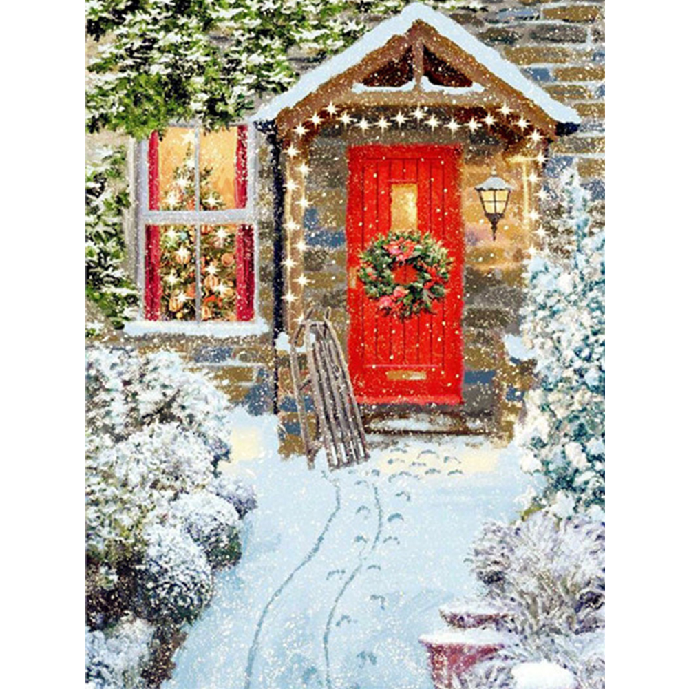 

40*50CM - Square Drill Diamond Painting - Christmas Streetscape, 501 Original