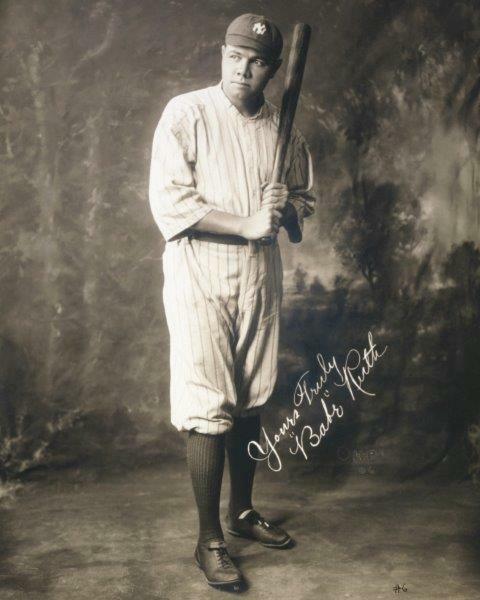 REPRINT - BABE RUTH Signed New York Yankees Glossy 8 x 10 Photo Poster painting RP