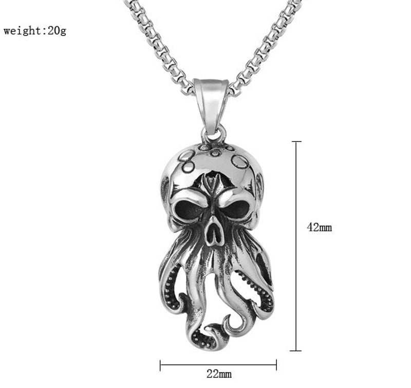 Retro Punk Octopus 304 Stainless Steel Men'S