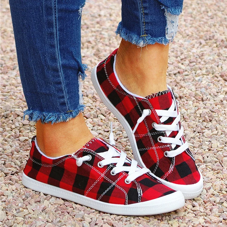 Comfortable slip on shoes women������ canvas sneakers for all day standing QueenFunky