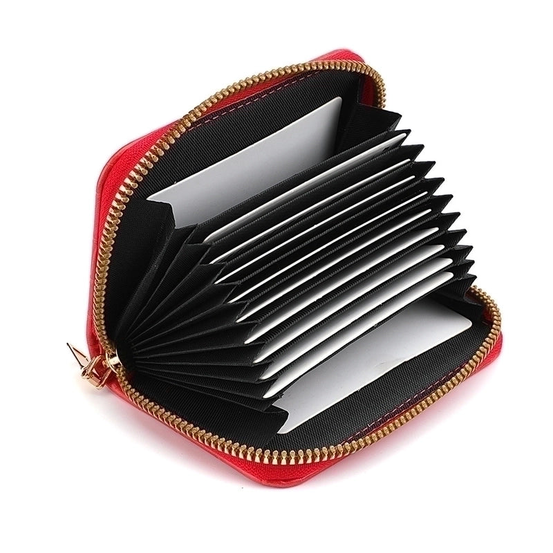 Unisex Solid Color Pu Leather Zipper Wallets