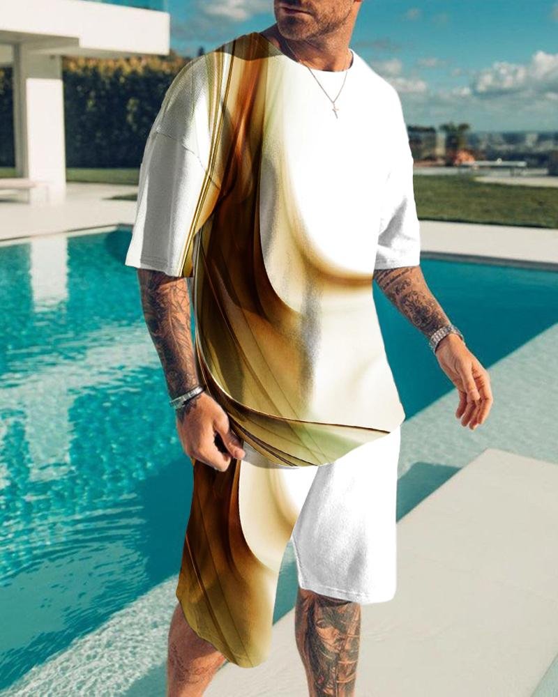 Men's casual sports short-sleeved suit