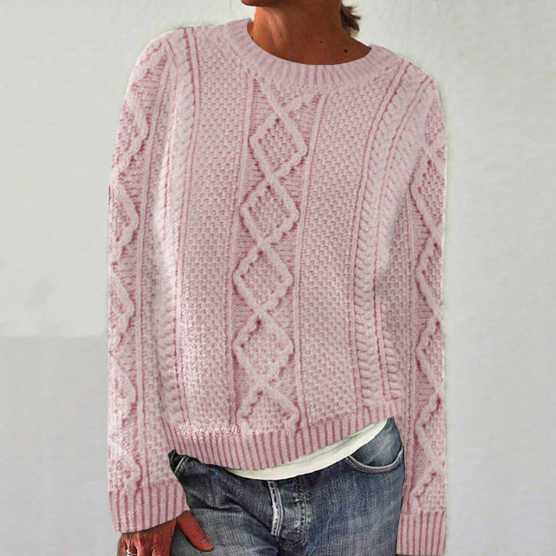 Woman Burke Clan Aran Sweater wearshes