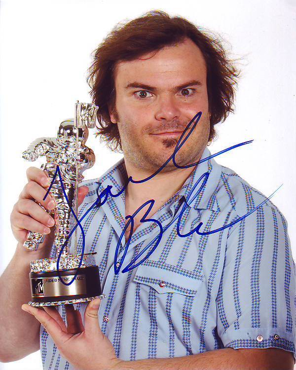 JACK BLACK signed autographed MTV MOONMAN VIDEO MUSIC AWARD Photo Poster painting