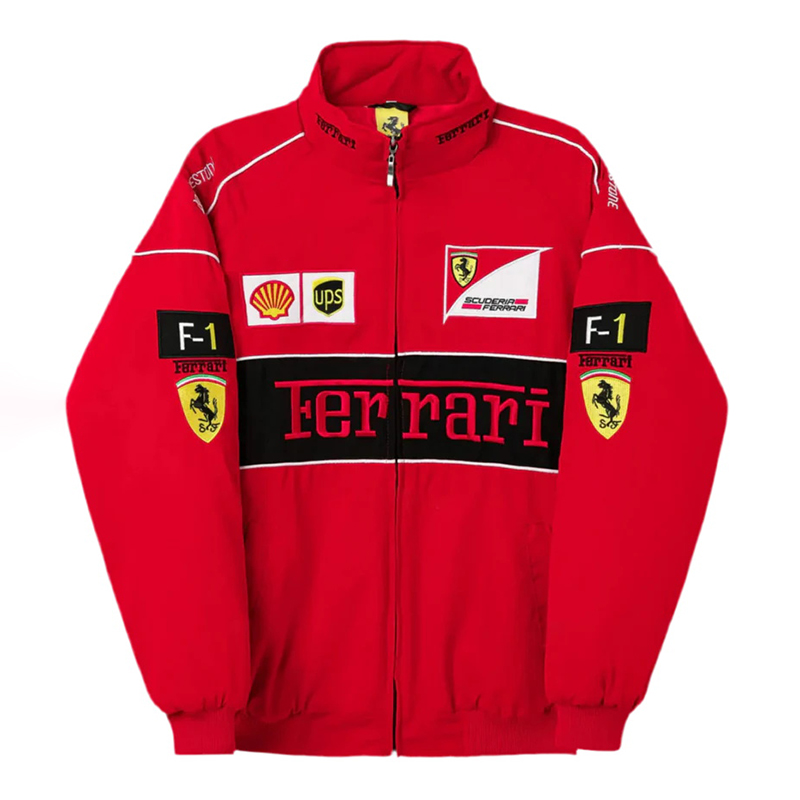 Unisex Racing Style Street Fashion Loose Racing Casual Print Jacket