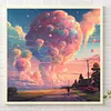 (45*45cm)Cloud - Round Partial AB Drill Diamond Painting