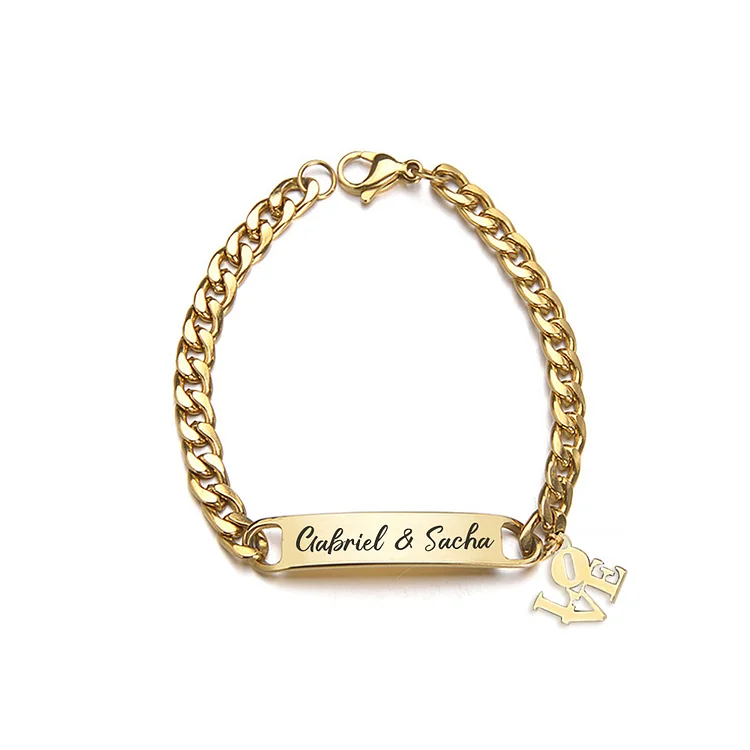 Letter Love Bracelet Personalized 1 Name Bracelet Customized Baby Gift