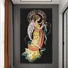 Sun Goddess-14CT Stamped Cross Stitch 37*68cm/14.57*26.77in(Big Size) tapestrymarket