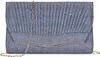 Abendtasche Damen Clutch Handtasche mit Kette Modisch Envelope Tasche Geldb&ouml;rse Brauttasche Kleine Umh&auml;ngetasche Unterarmtasche f&uuml;r Hochzeit Cocktailparty Tanzparty Geburtstag Bankett Blau