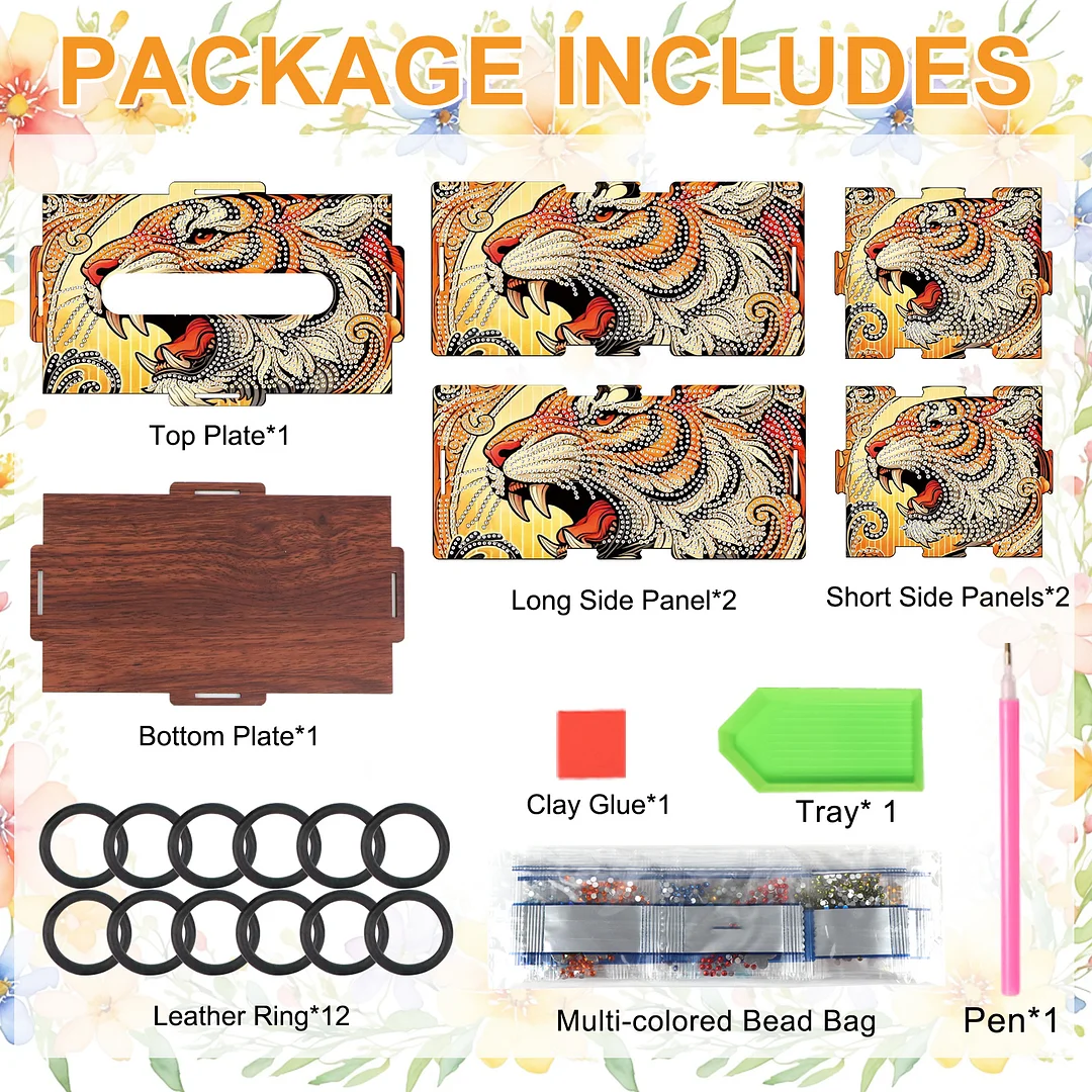 Wooden Diamond Painting Tissue Box for Home and Office Decoration (ZJH025)