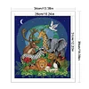 >SALE<Full Embroidery Eco-cotton Thread 14CT Printed Animal World Cross Stitch 34x39cm