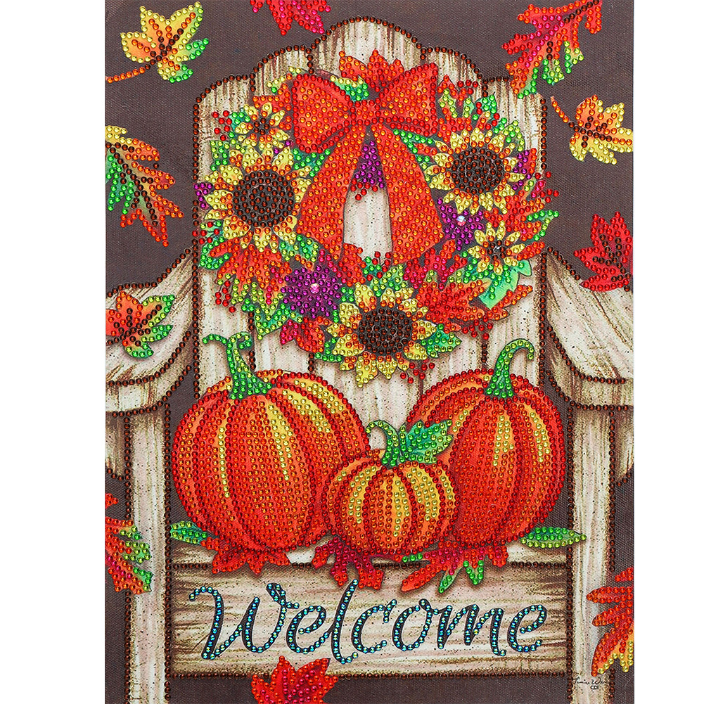 

Pumpkin Welcome - Special Shaped Diamond Painting - 30*40CM, 501 Original