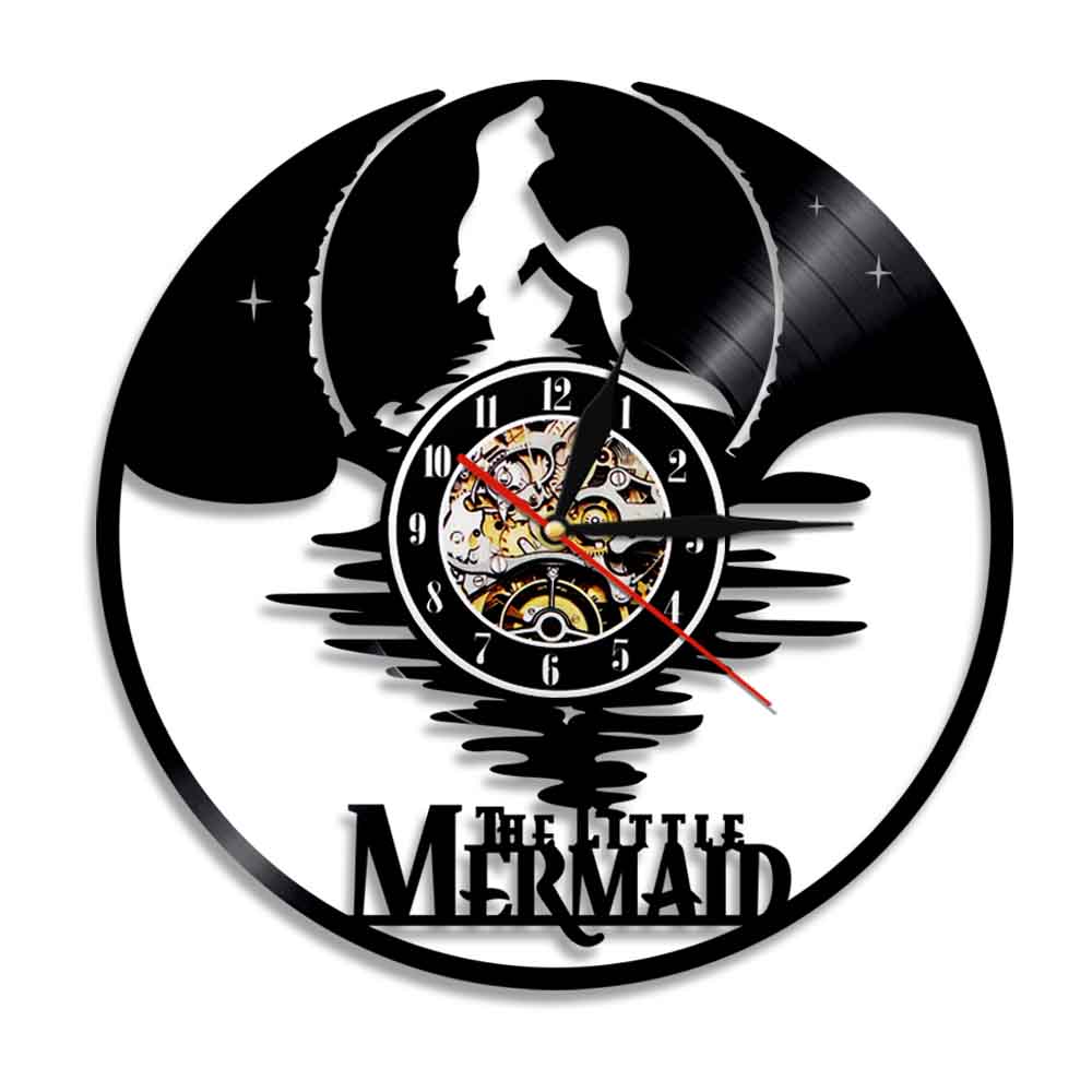 

Moonlight Mermaid Inspired - Vinyl Record Wall Clock - Without LED, 501 Original