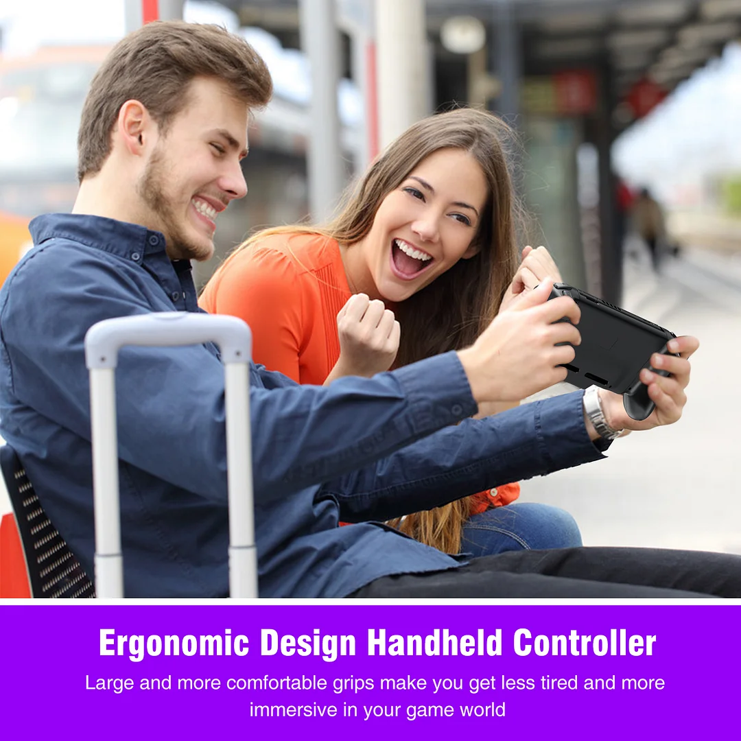 DinoFire for Nintendo Switch Joy-cons Controller, Programmable for Joy con Controller for Nintendo Switch/OLED-Black