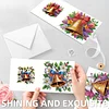 6PCS DIY Diamond Art Greeting Cards Christmas Bell Congratulations Cards & Gift