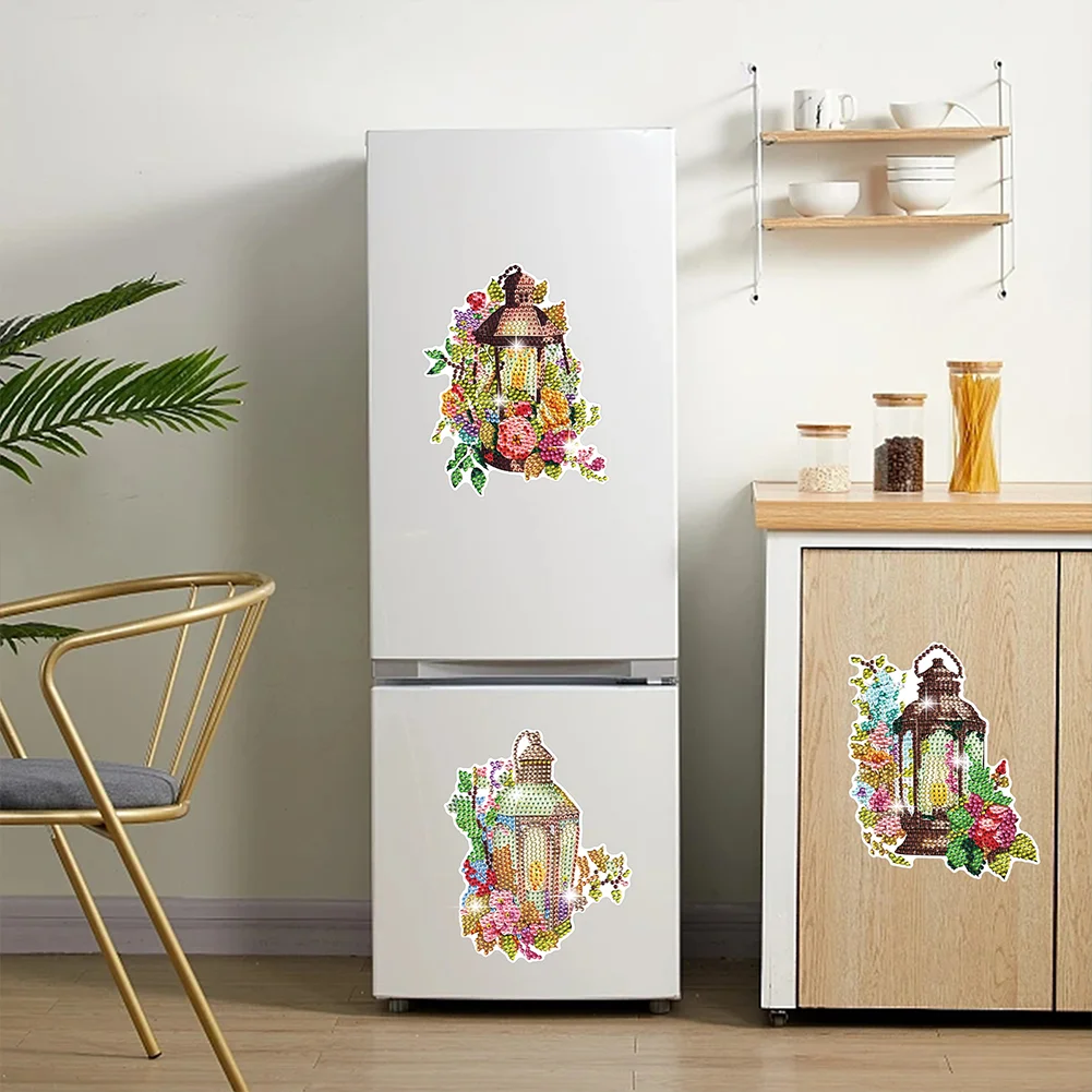 6pcs/a set DIY Flower Lamp Diamond Painting Sticker Gem Sticker for Boy Gift