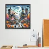 Diamond Painting-5D Full Round Drill Halloween Town(40*40 CM)