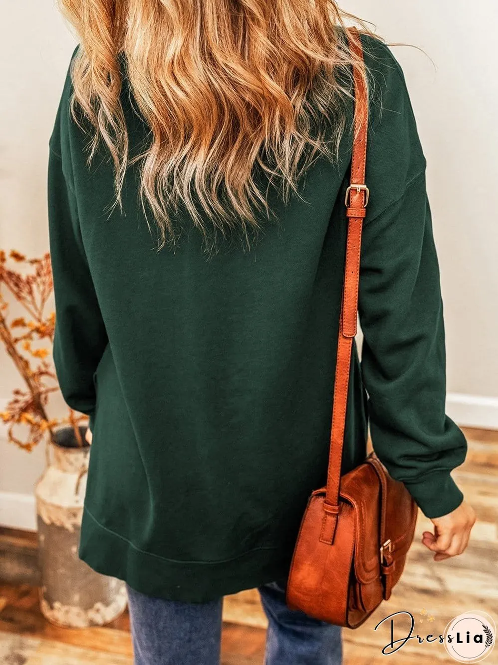 Stylish Crew Neck Pullover Sweater