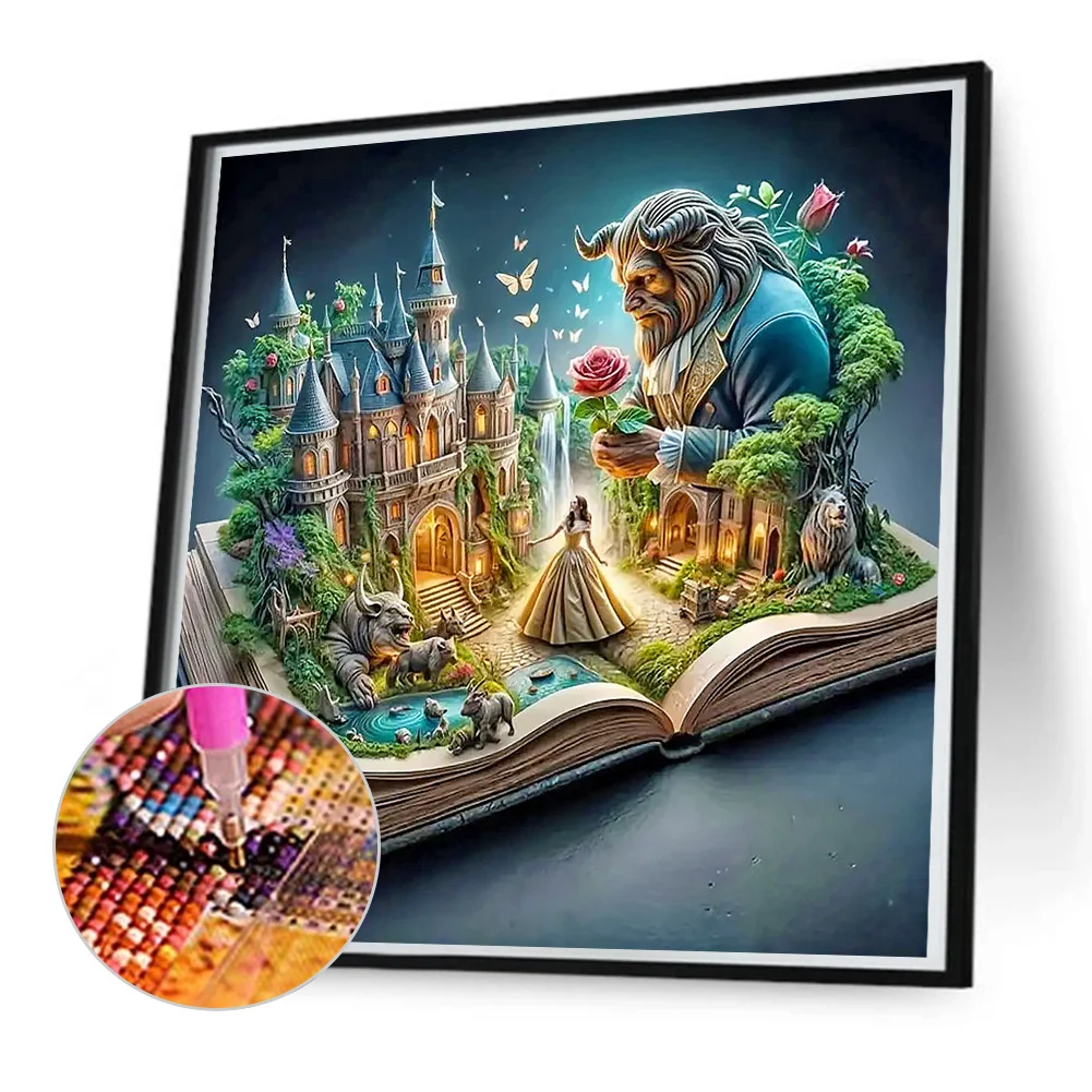 Diamond Painting - Full Round Drill - Princess Castle(Canvas|50*50cm)
