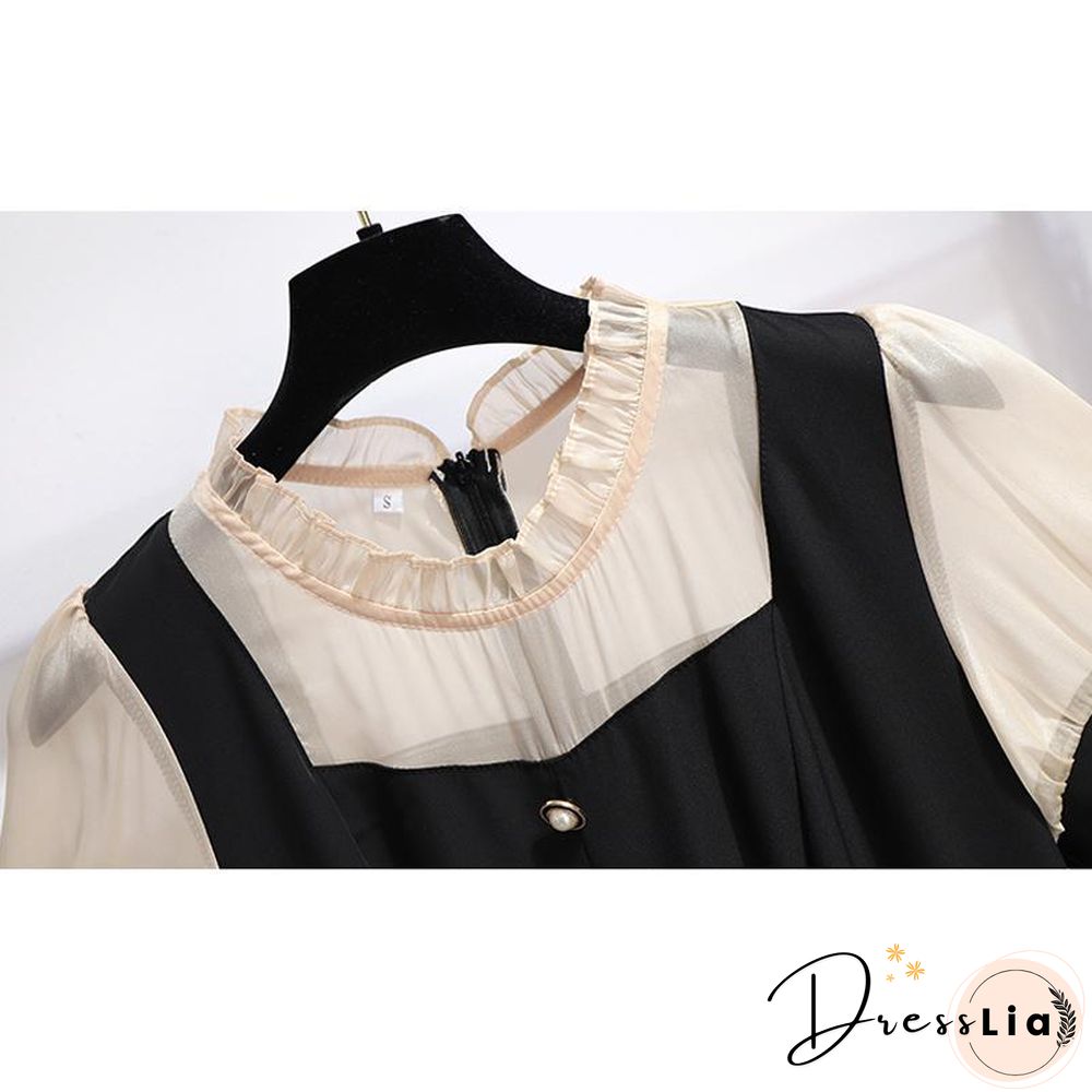 Elegant Patchwork High Waist Rompers P11388