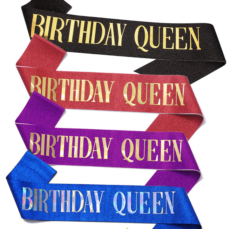 Gold & Multicolor Ceremonial Sashes – Elegant Birthday Shoulder Ribbons for Parties – Wholesale In-Stock