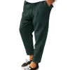 Men's Corduroy Trousers Loose Casual Straight Leg Cropped Trousers by Inlyline