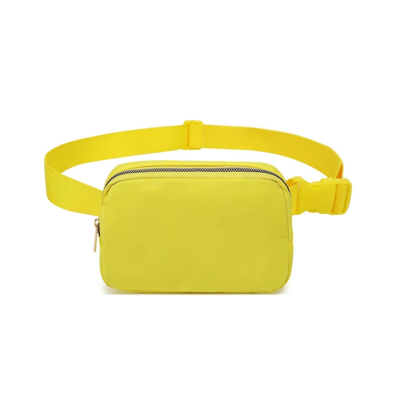Unisex Small Polyester Solid Color Basic Classic Style Square Zipper Fanny Pack