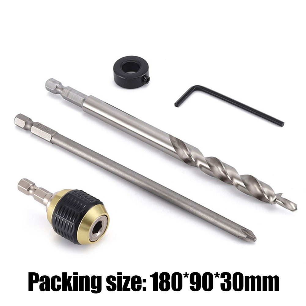

5pcs Oblique Hole Locator Hex Shank 9.5mm Twist Step Drill Bits Hand Tools, 501 Original