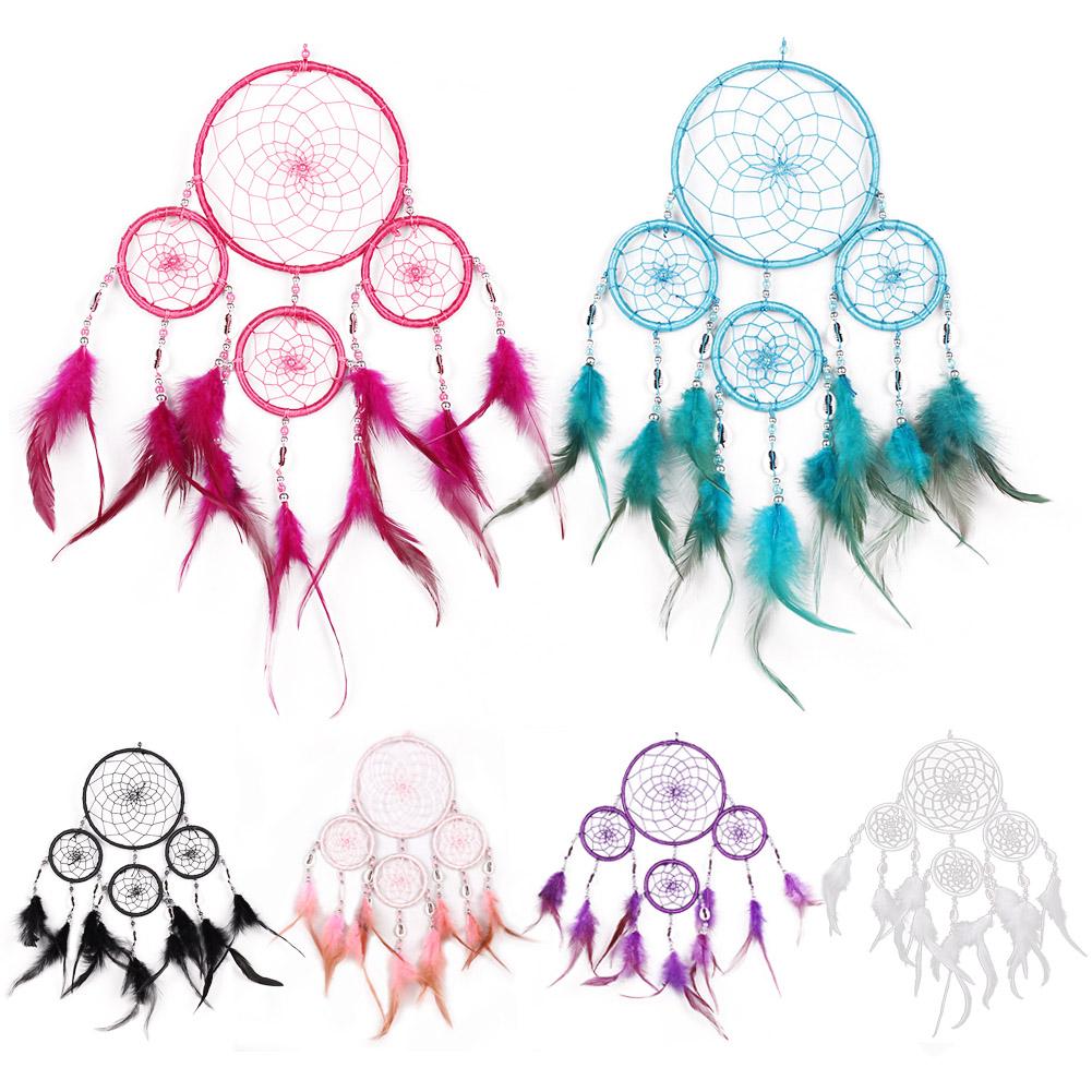 

Handmade six colors Dream Catcher Feathers Wall Hanging Decoration Ornament, 黑色, 501 Original