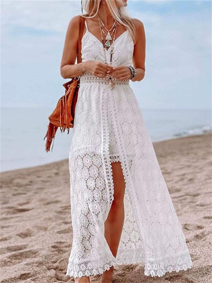 New Sexy Halter Casual Jumpsuit Hollowed Out Jumpsuit