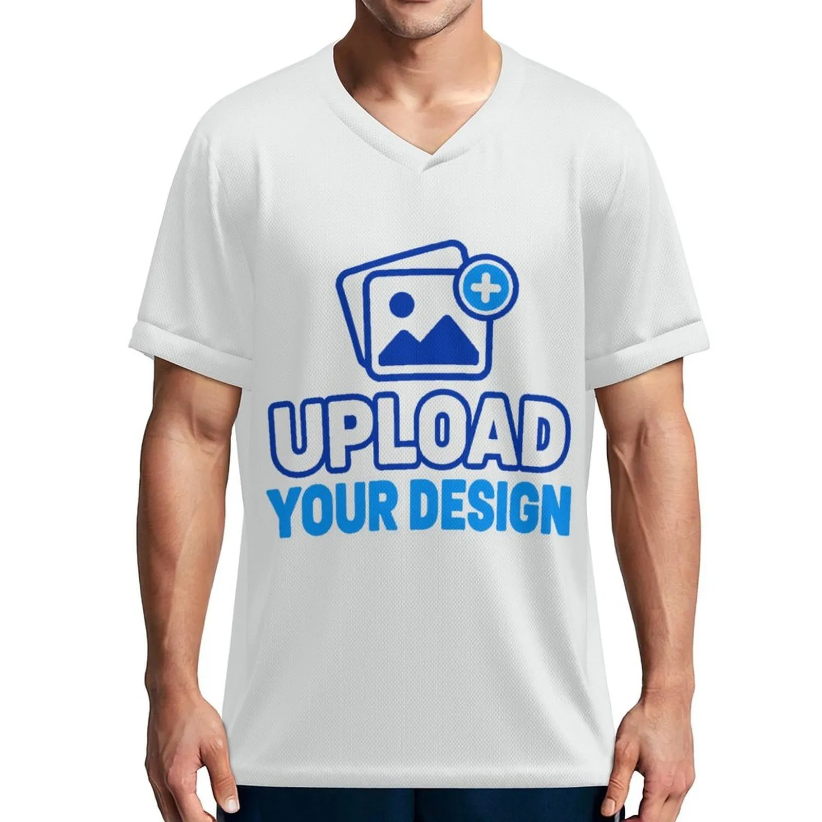 Men's Soccer Jersey V-Neck T-Shirt custom product view 8