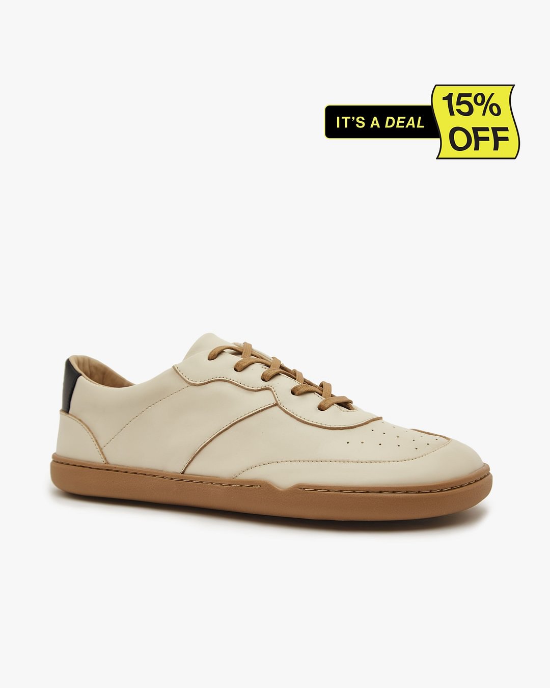 The Retro Sneaker in Natural Leather Men