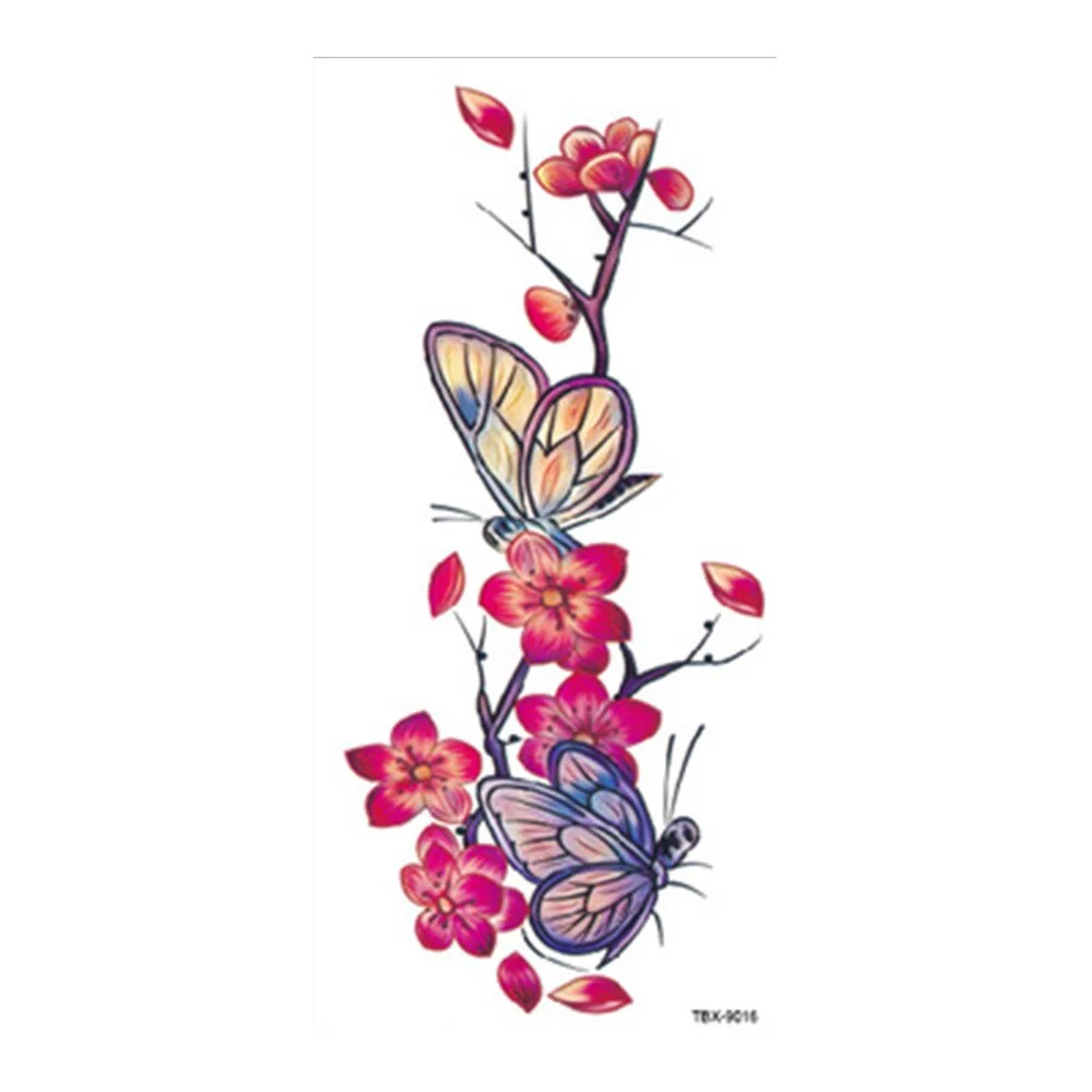 Beauty 1 Pcs Make Up Fake Temporary Tattoos Stickers Rose Flowers Arm Shoulder Tattoo Waterproof Women Big Flash Tattoo On Body