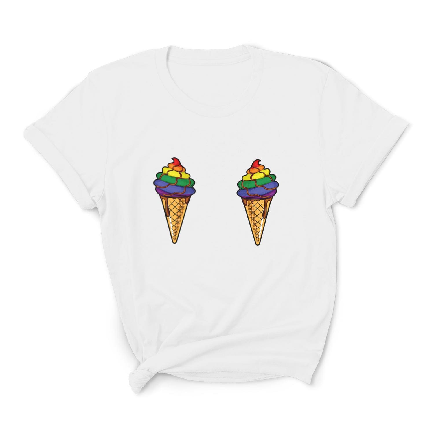 LGBTQ t-shirt ice cream boobs