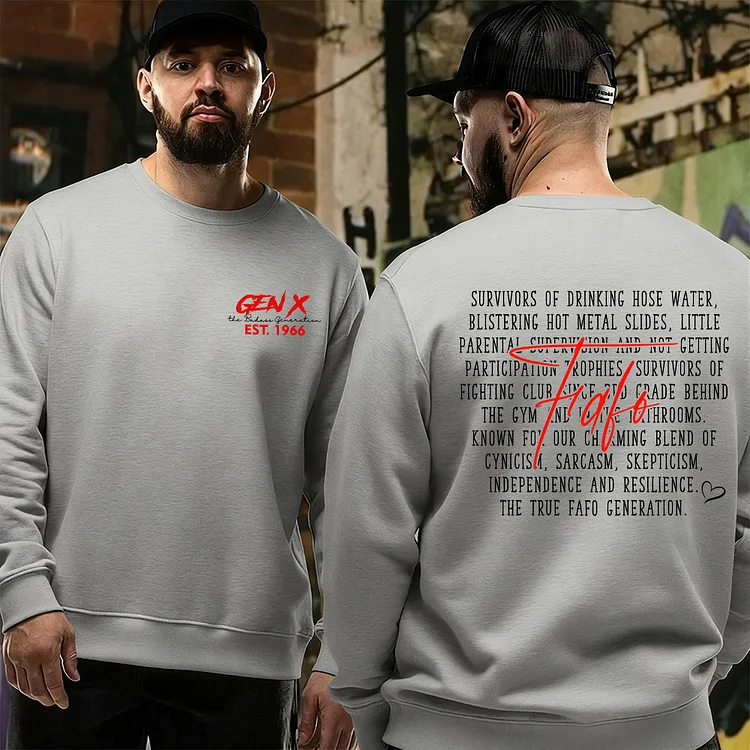 Custom Generation X FAFO T-shirt, Gen X The Badass T-shirt, Unisex Comfort Hoodie, Custom Year Of Birth Sweatshirt