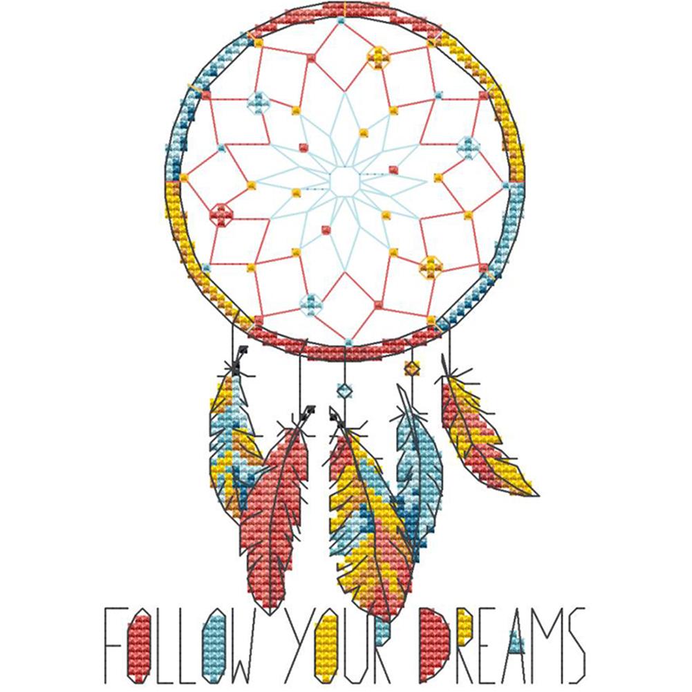 

Dreamcatcher - 14CT Stamped Cross Stitch - 22*17cm, 501 Original