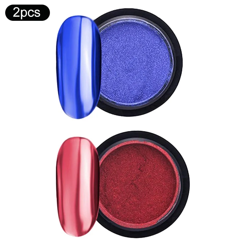 1 Box Rose Sliver Bubble Mirror Powder Metallic Nail Art Glitter iridescent Chrome Dust Sparkling Flakes Pigment Decoration