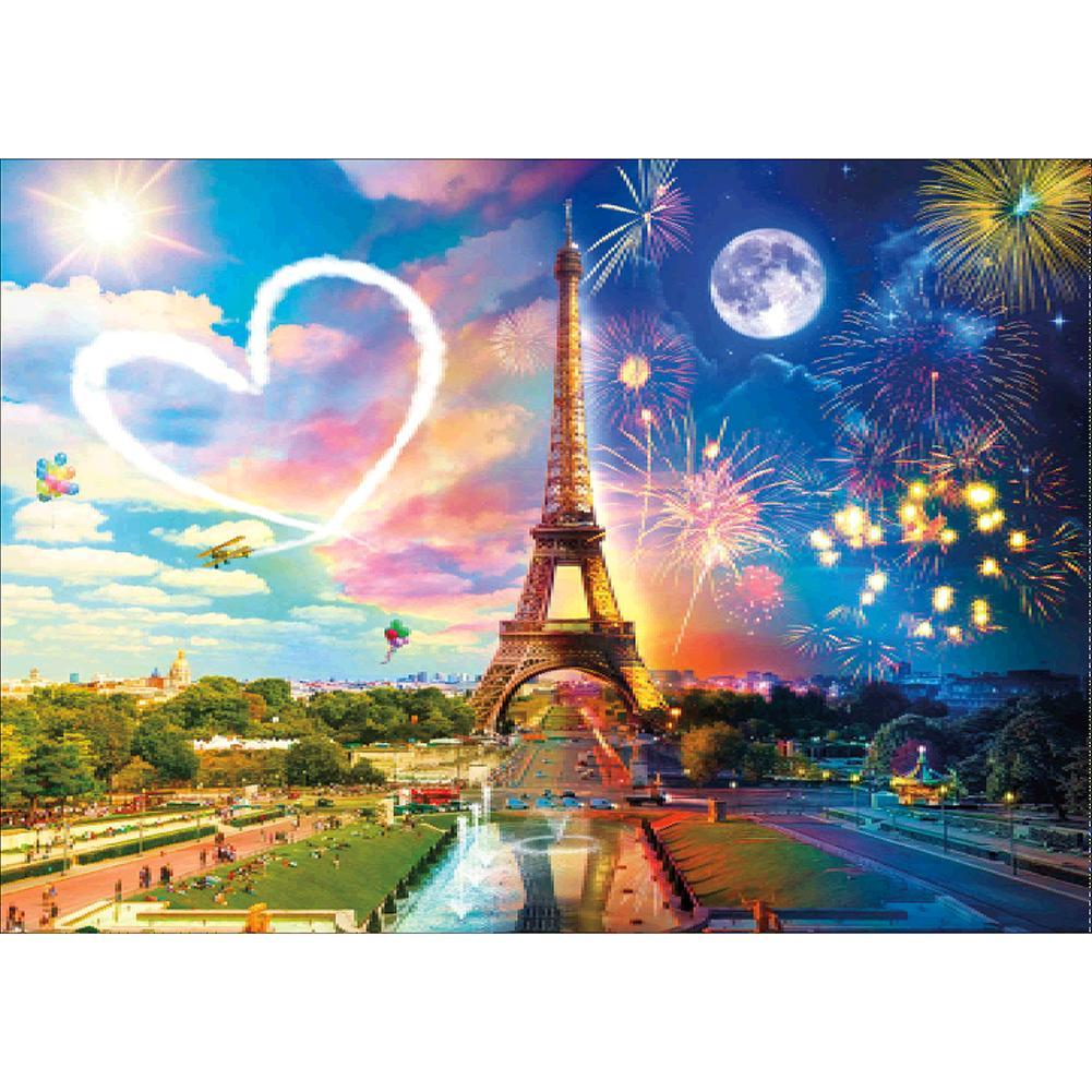 

40*30CM Round Drill Diamond Painting-Eiffel Tower, 501 Original