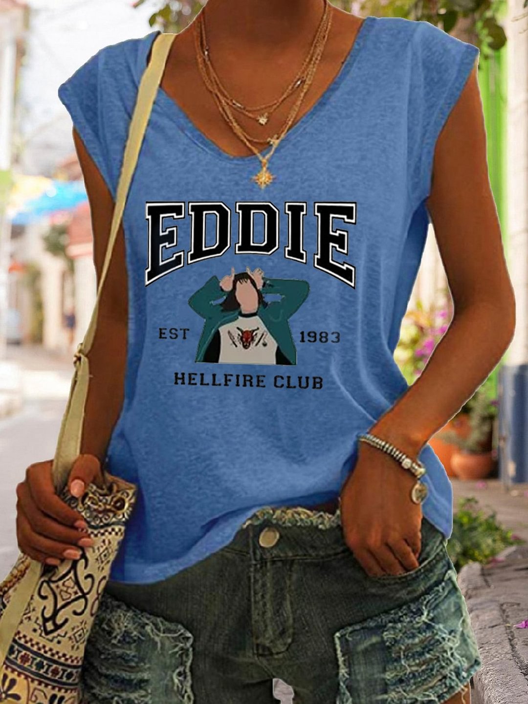 Eddie Est 1983 Print Sleeveless T-Shirt