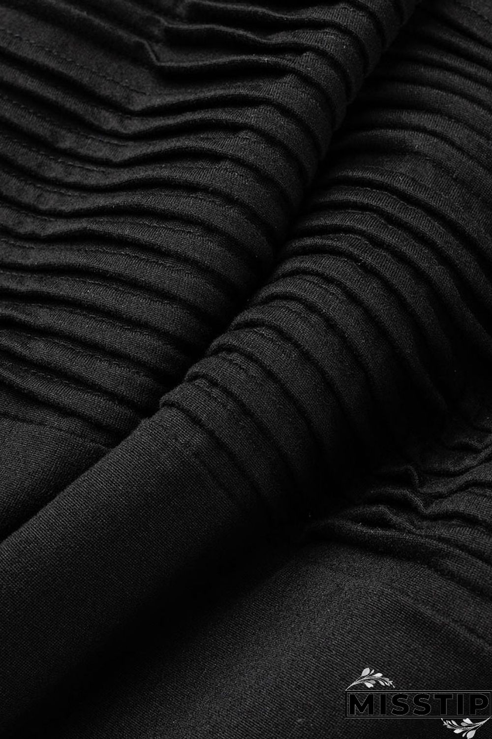 Black Casual Solid Patchwork Oblique Collar Short Sleeve Two Pieces