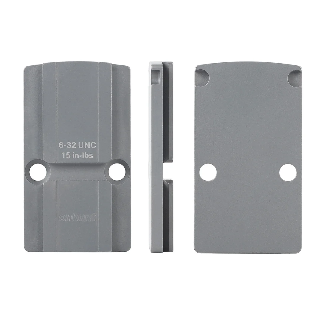 ohhunt&reg; Red Dot Sight RMR to ACRO Adaptor Plate Compatible with FB-O4/ACRO P1/P2 CNC Machined from 6AL4V Titanium