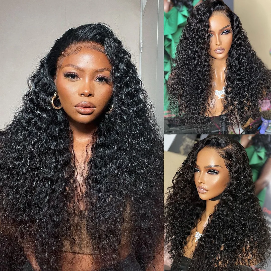 Water Wave 13×6 HD Lace Front Wigs 200% Density Thick Human Hair Wig