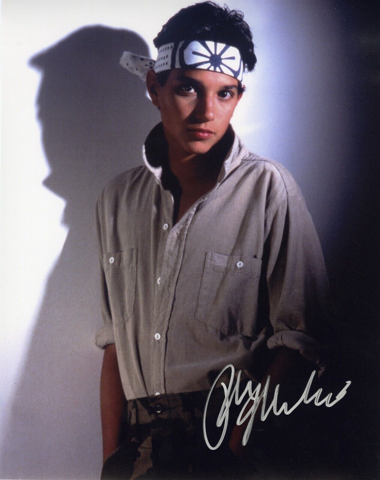 Ralph Macchio signed THE KARATE KID 14x11 Photo Poster painting