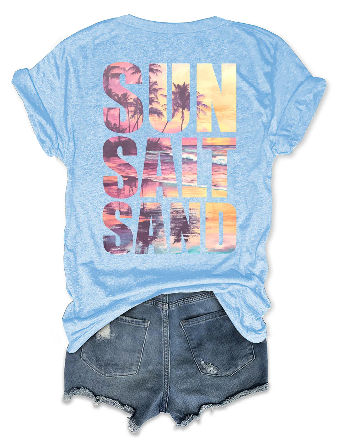 Retro Summer Sun Salt Sand T-shirt