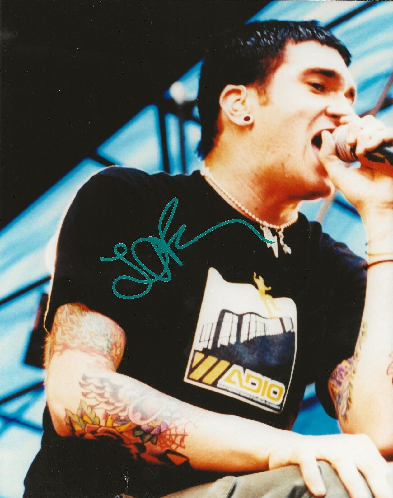 Jordan Pundik of New Found Glory REAL hand SIGNED Photo Poster painting #2 COA Autographed