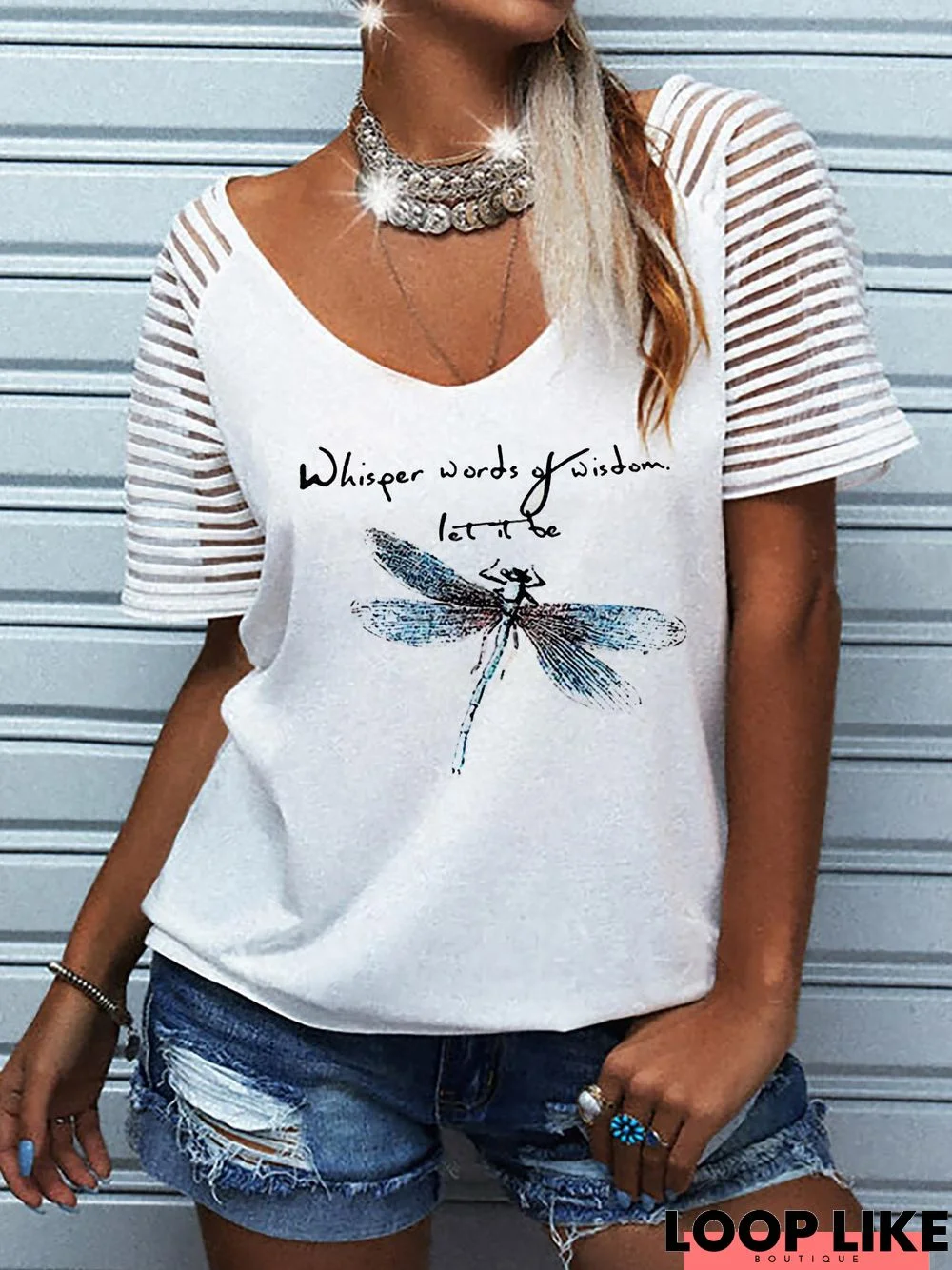 Casual V Neck T-shirt