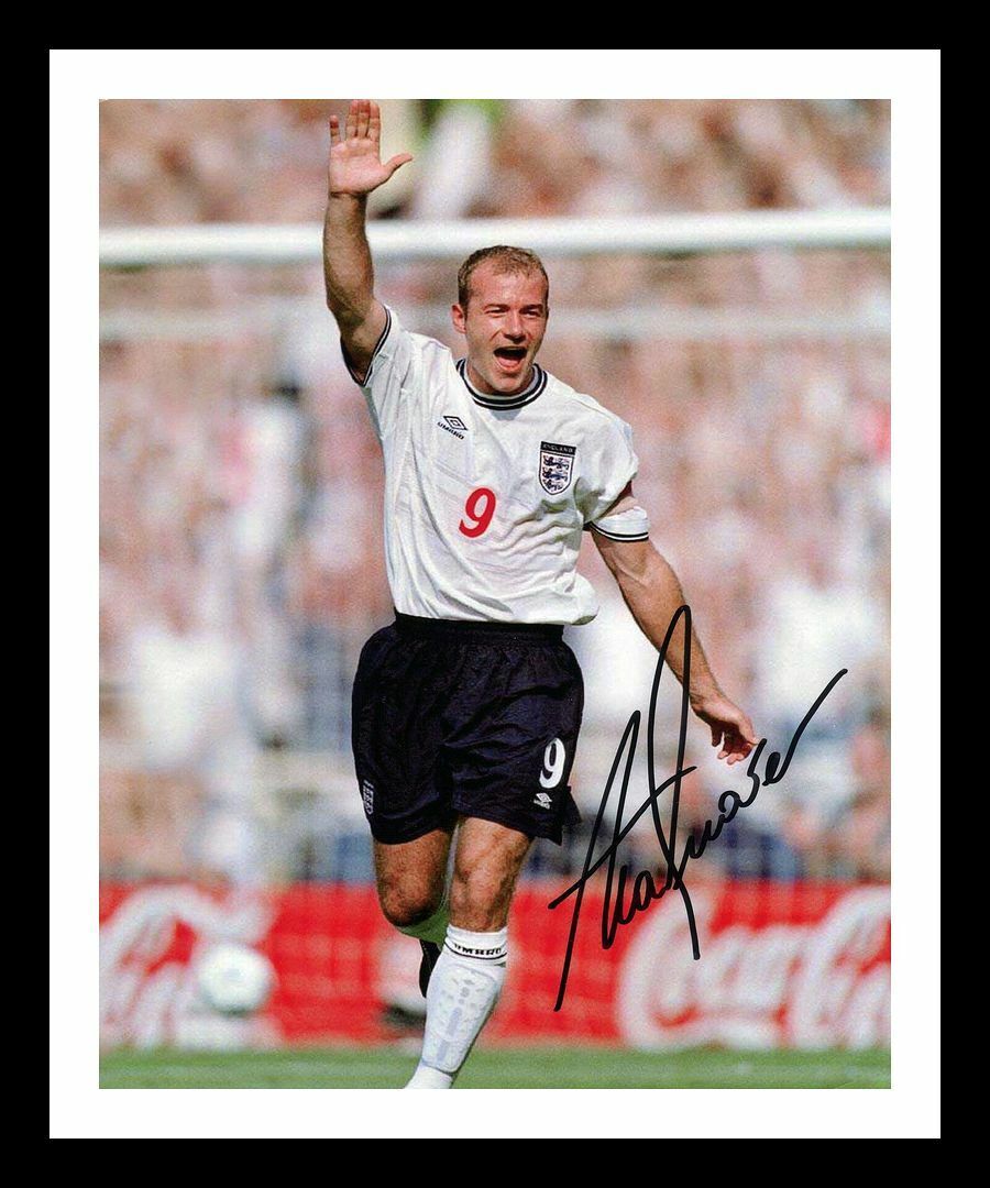 Alan Shearer - England Autographed Signed & Framed Photo Poster painting