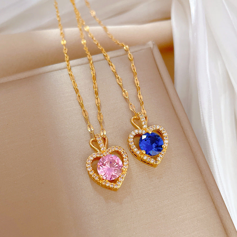 Women Cartoon Geometric Stainless Steel Electroplating Necklaces