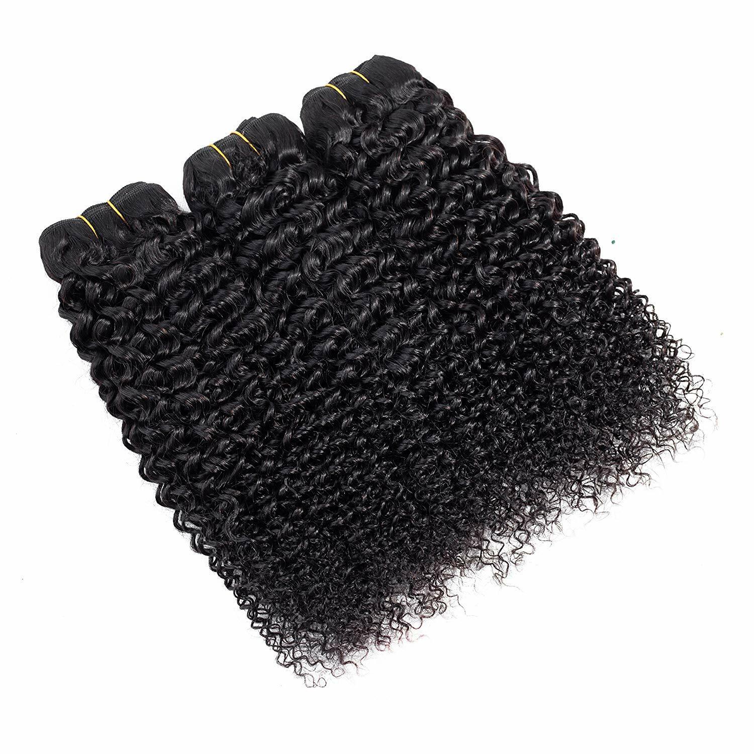 3 Bundles Kinky Curly 12A Virgin Hair Unprocessed Virgin Human Hair Bundles Hair Weave