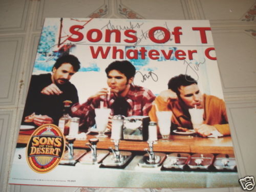 Sons Of The Dessert Signed Autograph Promo Lp Photo Poster painting